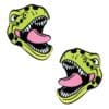 Neva Nude Black Light  Dinosaur Pasties - Green O/S