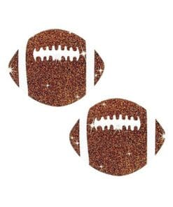 Neva Nude Football Glitter Pasties - Brown O/S