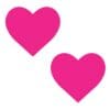 Neva Nude Temperature Reactive Heart Pasties - Neon Pink