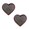 Burlesque Heart N' Soul Crystal Heart Nipztix - Pink/Clear O/S