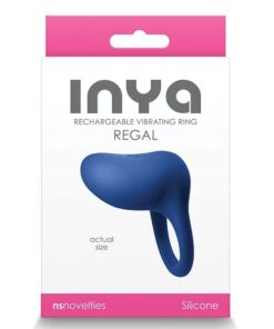 INYA Regal Rechargeable Vibrating Ring - Blue