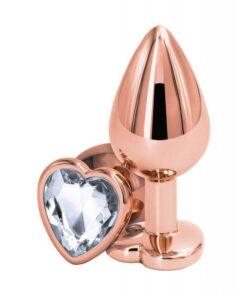 Rear Assets Rose Gold Heart Medium - Clear