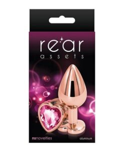 Rear Assets Rose Gold Heart Medium - Pink