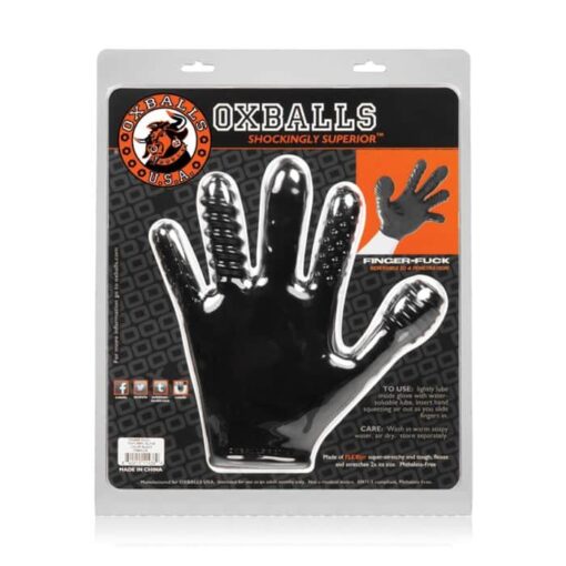 Oxballs Finger Fuck Glove - Black