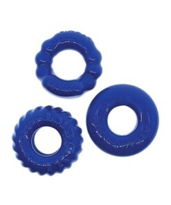 Oxballs Bonemaker 3 Pack Cockring Kit - Pool blue