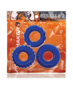 Oxballs Bonemaker 3 Pack Cockring Kit - Pool blue