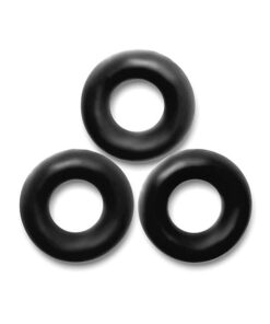 Oxballs Fat Willy 3 Pack Jumbo Cock Rings - Black