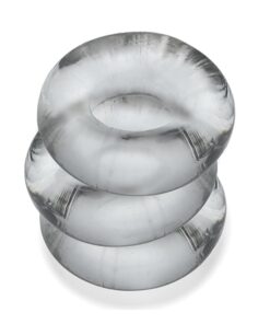 Oxballs Fat Willy 3 Pack Jumbo Cock Rings - Clear