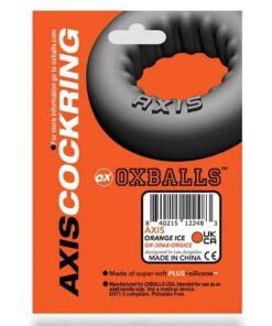 Oxballs Axis Rib Griphold Cockring - Clear Ice