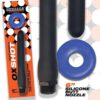 Oxballs Oxshot 6" Silicone Butt Nozzle w/Flex Cockring - Black/Blue