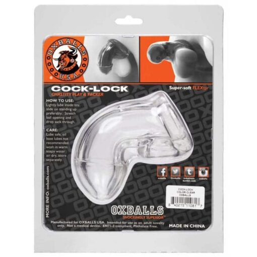 Oxballs Cock Lock Cock Cage - Clear