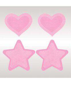 Peekaboos Glow in the Dark Hearts & Stars - Hot Pink 2 Pairs