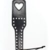 Plesur Cut-Out Heart w/Studs Paddle - Black