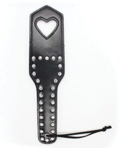 Plesur Cut-Out Heart w/Studs Paddle - Black