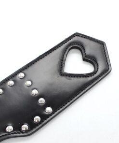 Plesur Cut-Out Heart w/Studs Paddle - Black