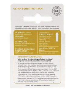 Lifestyles Ultra Sensitive Titan Condom - Pack of 3