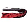 Rouge Suede Flogger w/Leather Handle - Black/Red