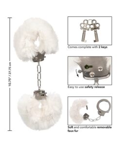 Ultra Fluffy Furry Cuffs - White