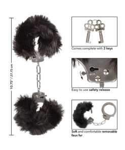 Ultra Fluffy Furry Cuffs - Black