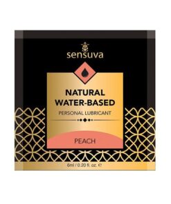 Sensuva Natural Water Based Personal Moisturizer Single Use Packet - 6 ml Peach