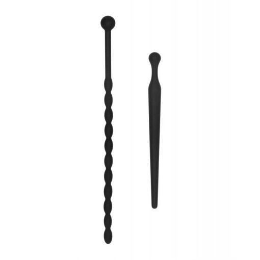 Shots Ouch Urethral Sounding Beginners Silicone Plug Set - Black