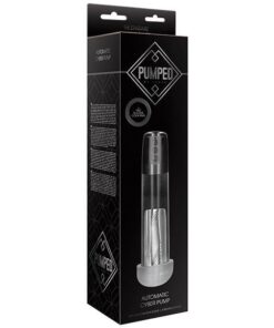 Shots Pumped Automatic Cyber Pump Masturbation Sleeve w/Free Silicone Cock Ring - Clear