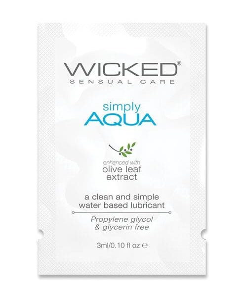 Wicked Sensual Care Simply Aqua Water Based Lubricant  - .1 oz