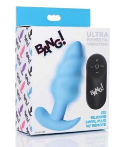 Bang! Vibrating Butt Plug w/Remote Control - Blue