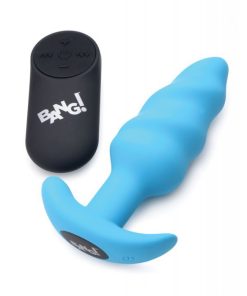 Bang! 21X Vibrating Butt Plug w/Remote Control - Blue