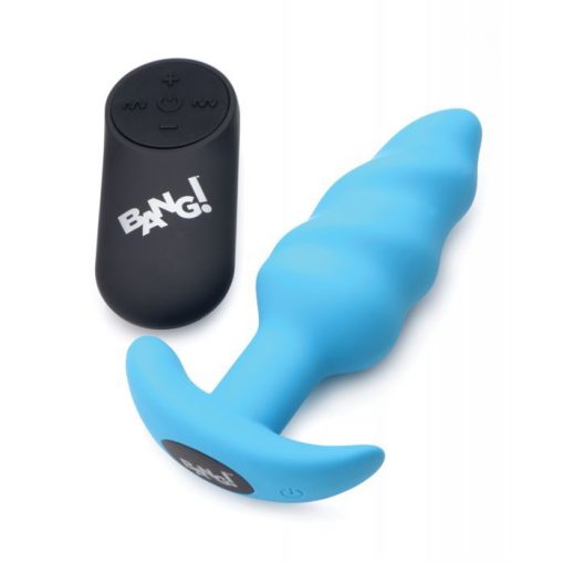 Bang! 21X Vibrating Butt Plug w/Remote Control - Blue