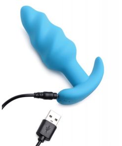 Bang! 21X Vibrating Butt Plug w/Remote Control - Blue