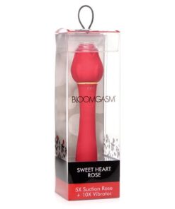 Inmi Bloomgasm Sweet Heart Rose 5X Suction Rose & 10X Vibrator - Red