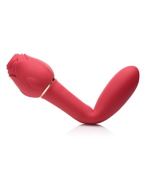 Inmi Bloomgasm Sweet Heart Rose 5X Suction & 10X Vibrator - Red