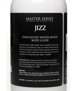 Master Series Unscented Jizz Water Based Body Glide - 16oz