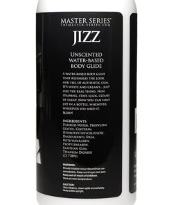 Master Series Unscented Jizz Water Based Body Glide - 34oz